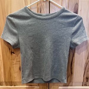 Gray crop top